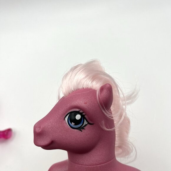 Lot of 2 My Little Pony Toy G3 Pinkie Pie 2008 & VTG Transparent Unicorn Fakie - Picture 6 of 8